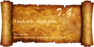 Teutsch Gyárfás névjegykártya